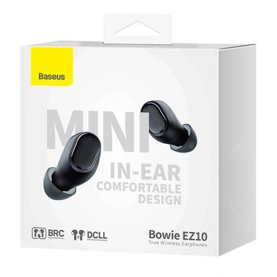 Baseus Bowie EZ10 TWS wireless fülhallgató (fekete)
