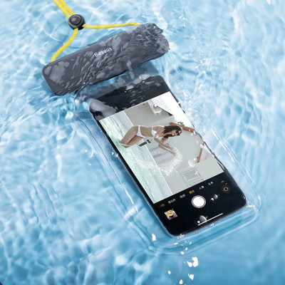 Baseus Lets Go univerzális vízálló tok okostelefonokhoz, fekete és sárga