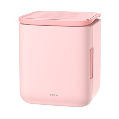 Baseus Igloo mini hűtőszekrény fűtési funkcióval, 6L, 230V (rózsaszín)
