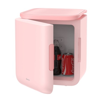 Baseus Igloo mini hűtőszekrény fűtési funkcióval, 6L, 230V (rózsaszín)