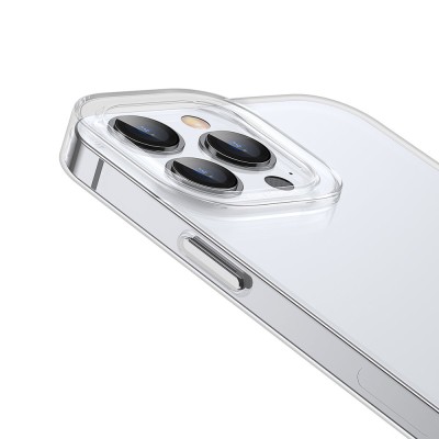 Baseus egyszerű átlátszó telefontok iPhone 13 Pro készülékhez (fehér)