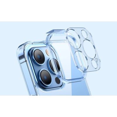 Baseus SuperCeramic iPhone 14 Plus átlátszó üvegtok, edzett üvegfólia + tisztítókészlet