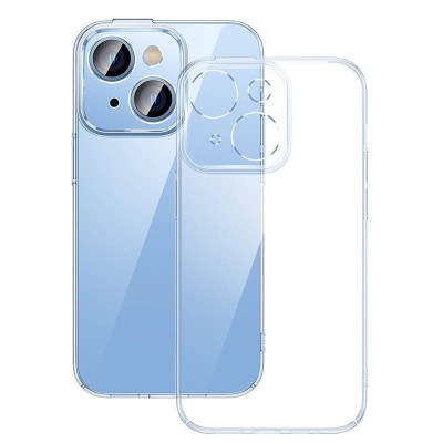 Baseus Crystal iPhone 14 Plus Átlátszó tok + edzett üvegfólia