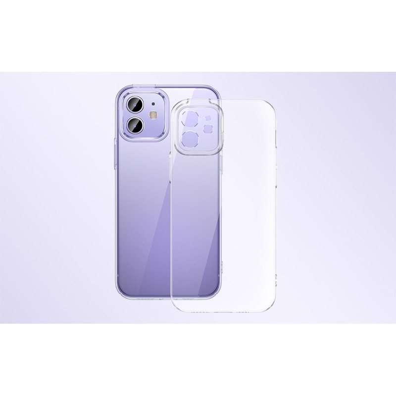 Baseus Crystal átlátszó tok és kijelzővédő üveg szett, ultravékony, iPhone 12