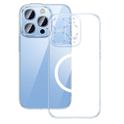 Baseus Crystal Átlátszó mágneses tok és üvegfólia iPhone 14 Pro Max