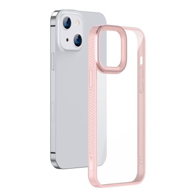 Baseus Crystal átlátszó tok iPhone 13 készülékhez, rózsaszín