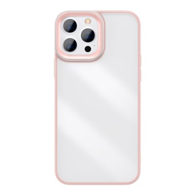 Baseus Crystal átlátszótok iPhone 13 Pro Max készülékhez, rózsaszín