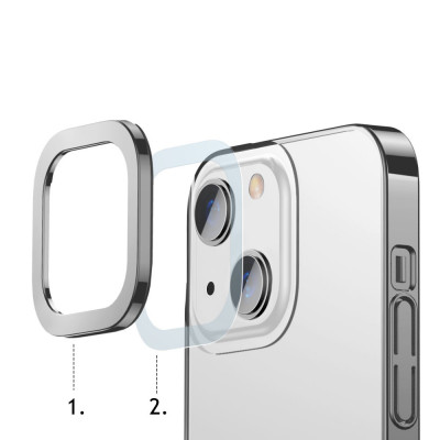 Baseus Glitter átlátszó tok iPhone 13-hoz, ezüst