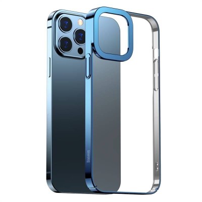 Baseus Glitter átlátszó tok iPhone 13 Pro készülékhez (kék)
