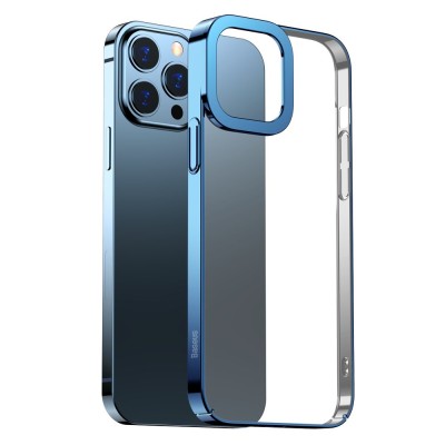 Baseus Glitter átlátszó tok iPhone 13 Pro Max készülékhez (kék)