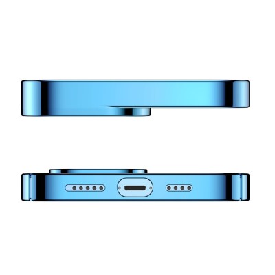 Baseus Glitter átlátszó tok iPhone 13 Pro Max készülékhez (kék)