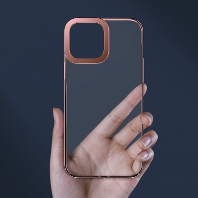 Baseus Glitter átlátszótok iPhone 13 Pro Max készülékhez, rózsaszín