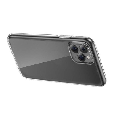 Baseus Crystal Series telefontok iPhone 11 Pro Max-hoz (Átlátszó) + Edzett üveg + Tisztítókészlet