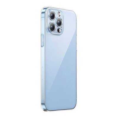 Baseus Crystal Clear Telefon tok iPhone 13 Pro Max-hoz (Áttetsző) + Edzett üveg kijelzővédő fólia + Tisztító készlet