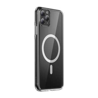 Baseus Magnetic Crystal Clear telefontok iPhone 11 Pro-hoz (átlátszó) edzett üveg + kijelzővédő fólia + tisztítókészlet