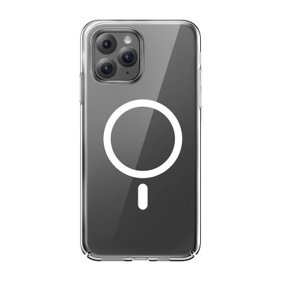 Baseus Magnetic Crystal Clear telefontok iPhone 11 Pro-hoz (átlátszó) edzett üveg + kijelzővédő fólia + tisztítókészlet