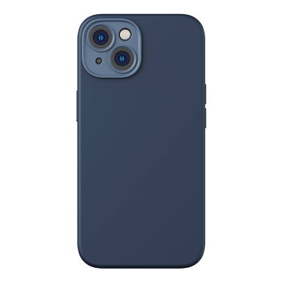 Baseus Liquid Silica iPhone 14 mágneses telefontok + üvegfólia (kék)