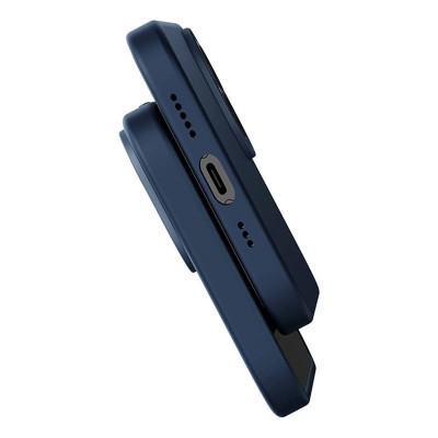 Baseus Liquid Silica iPhone 14 Plus telefontok + üvegfólia (kék)