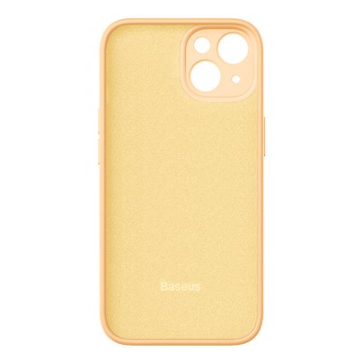 Baseus Liquid Silica iPhone 14 Plus tok, edzett üvegfólia és tisztítókészlet (sárga)