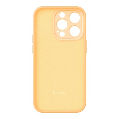 Baseus Liquid Silica iPhone 14 Pro telefontok, üvegfólia + tisztítókészlet (sárga)