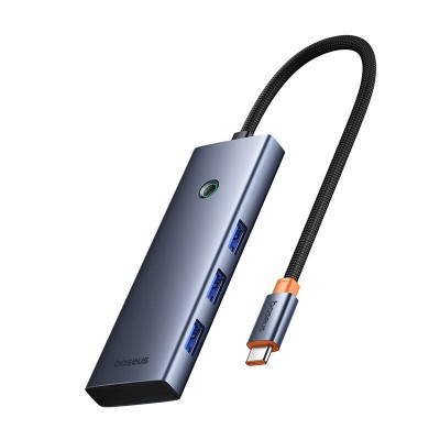Baseus UltraJoy hub 7 az 1-ben, USB-C - HDMI, 3xUSB 3.0, PD, SD/TF (szürke)