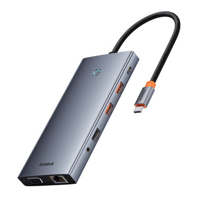 Baseus PortalJoy Hub 13 az 1-ben  USB-C / HDMI+DP+VGA+C+USB+PD+RJ45+SD/TF+3,5 mm (szürke)