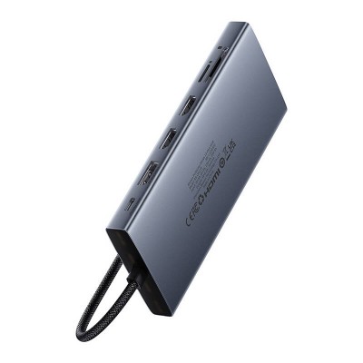 Baseus PortalJoy Hub 13 az 1-ben  USB-C / HDMI+DP+VGA+C+USB+PD+RJ45+SD/TF+3,5 mm (szürke)