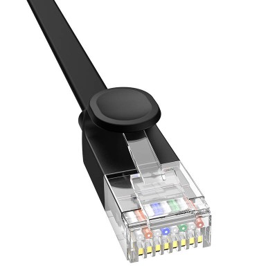 Baseus Ethernet RJ45 lapos kábel, Cat.6, 30m (fekete)