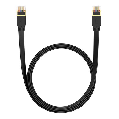 Baseus Cat 7 UTP Ethernet RJ45 lapos kábel, 2 m (fekete) 