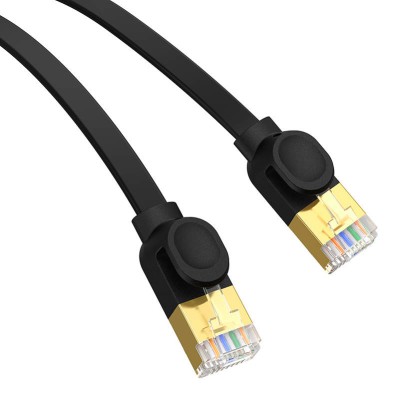 Baseus Cat 7 UTP Ethernet RJ45 lapos kábel, 2 m (fekete) 