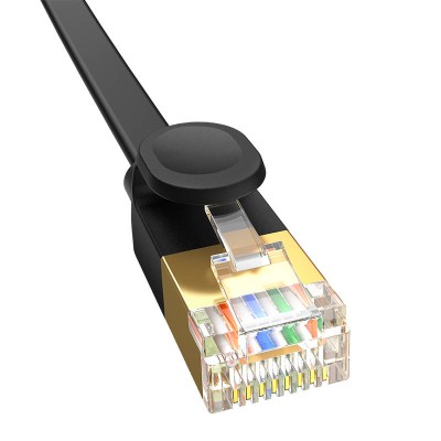 Baseus Cat 7 UTP Flat Ethernet RJ45 Flat kábel, 1.5 m (fekete)