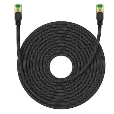 Baseus Ethernet RJ45, 40Gbps, fonott hálózati kábel, cat.8, 20m (fekete) 