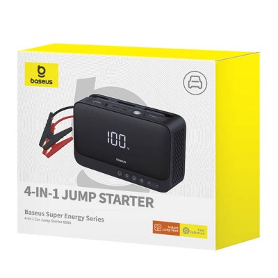 Baseus Super Energy  4 az 1-ben Powerbank/Autó inditó/Pumpa/Lámpa  600A (black)