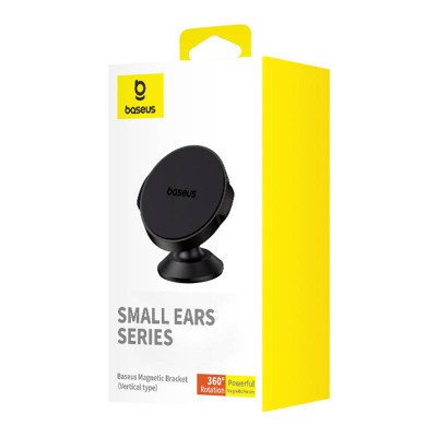 Baseus Small Ears mágneses autós telefontartó (fekete)