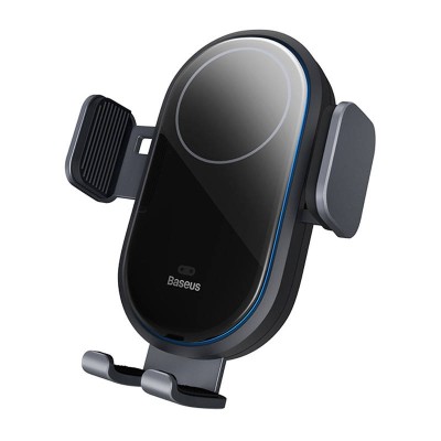 Baseus LightChaser autós telefontartó induktív töltővel (fekete)