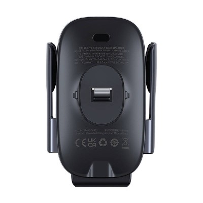 Baseus MilkyWay Pro wireless autós telefontartó, töltő, 15W (fekete)
