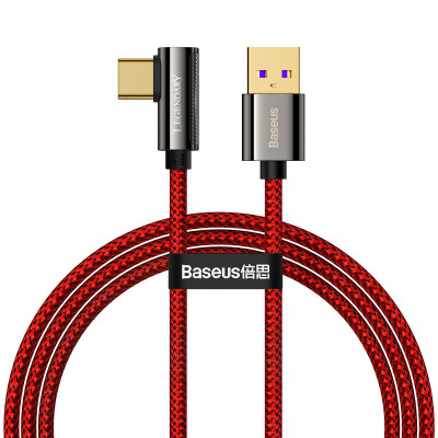 Baseus Legend Series - USB-C ferde kábel, 66 W, 1 m, piros