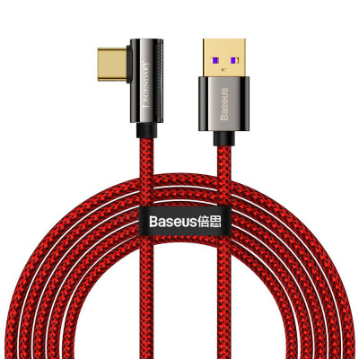 Baseus Legend Series - USB-C ferde kábel, 66 W, 2 m, piros
