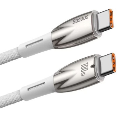 Baseus Glimmer series USB-C - USB-C töltőkábel, adatkábel, 100W, 2m (fehér)