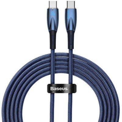 Baseus Glimmer series USB-C - USB-C töltőkábel, adatkábel, 100W, 2m (kék)