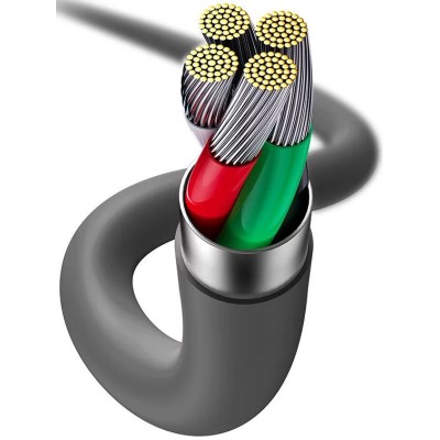 Baseus Jelly USB - Lightning kábel, 2,4A, 2m - Fekete