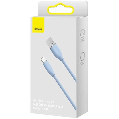 Baseus Jelly USB - Lightning kábel, 2,4A, 2m - Kék