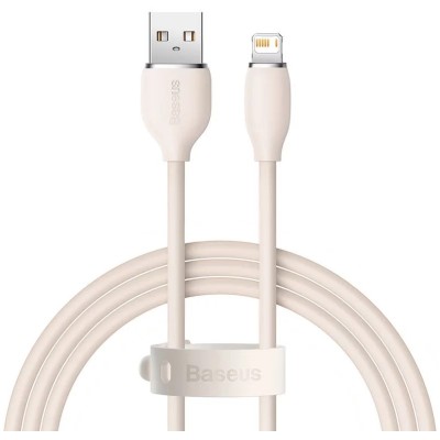 Baseus Jelly USB - Lightning kábel, 2,4A, 1,2m - Rózsaszín