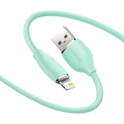 Baseus Jelly USB - Lightning kábel, 2,4A, 1,2m - Zöld