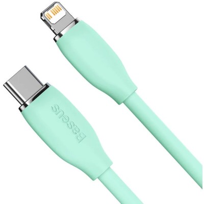Baseus Jelly USB-C - Lightning kábel, 20W, 2m - zöld