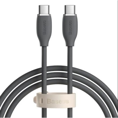Baseus Jelly USB-C - USB-C kábel , 100W, 1,2m (fekete)