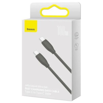 Baseus Jelly USB-C - USB-C kábel , 100W, 1,2m (fekete)