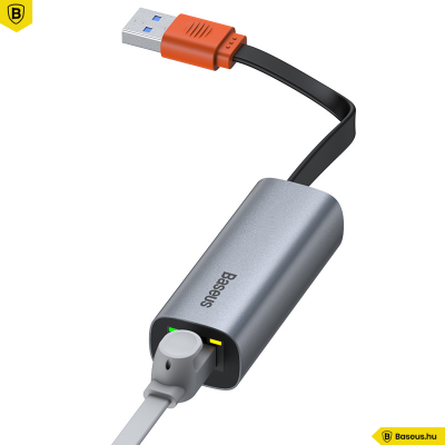 Baseus Steel Cannon kétirányú gigabites LAN adapter, USB A típusú  - Szürke