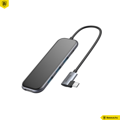 Baseus Multifunkciós USB-C Hub - 3xUSB 3.0 - HDMi - PD - szürke