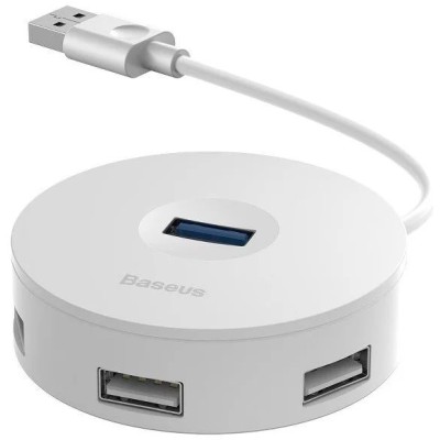 Baseus 4 az 1-ben USB - USB 3.0 hub + 3x USB 2.0, 15 cm (fehér)